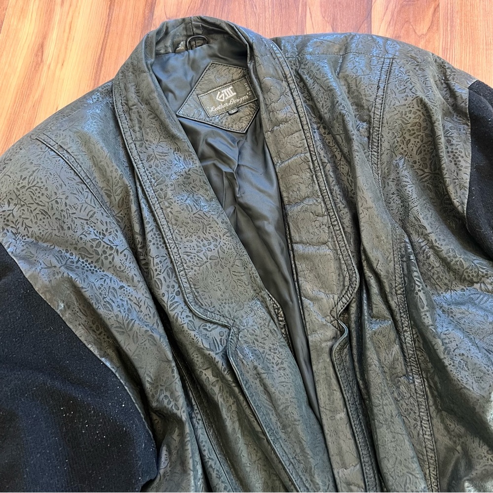 G-III Leather designs || 80s Vintage Black Leather Jacket - Picture 2 of 9